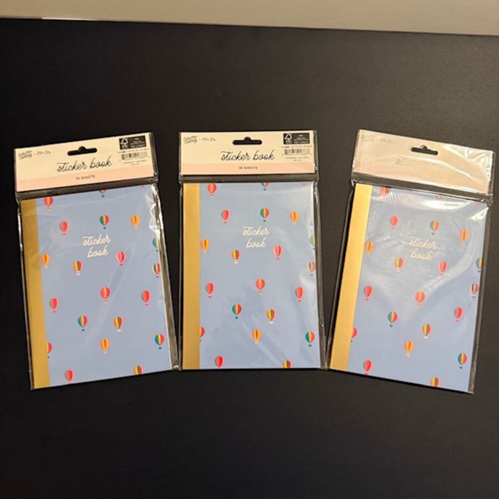 LOT -Color Me Courtney For Blue Sky Sticker Book 16 Sheets- 3 Pack - NEW SEALED